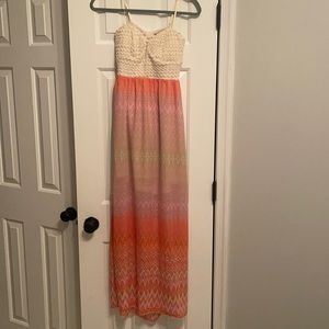 Francesca’s Orange Maxi Dress